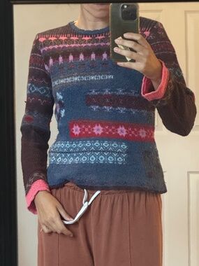 Oilily Multicolor Fair Isle Knit Sweater XS